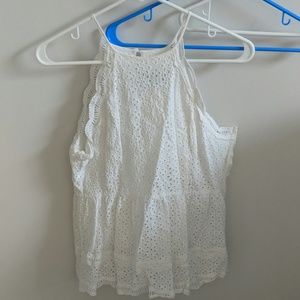 Eyelet crochet top